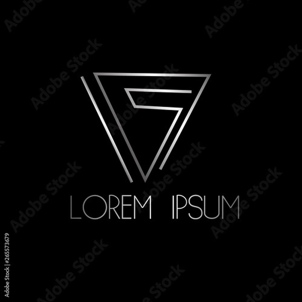 Fototapeta abstract triangle logo icon