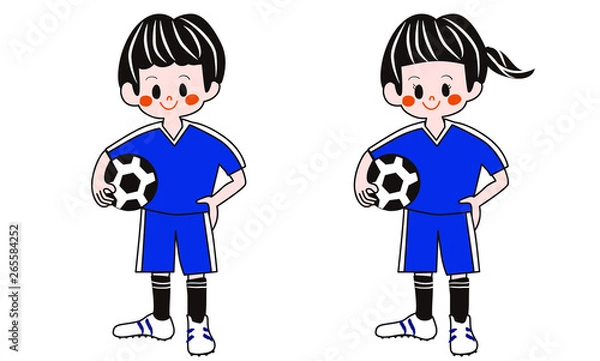 Obraz サッカーボールを持つ子供