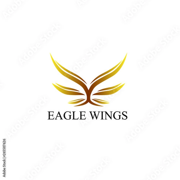 Fototapeta eagle wings logo icon