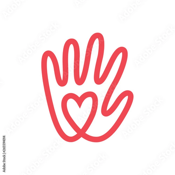 Obraz Hand logo, illustration, vector