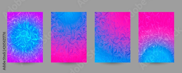 Fototapeta Set of abstract marble textures