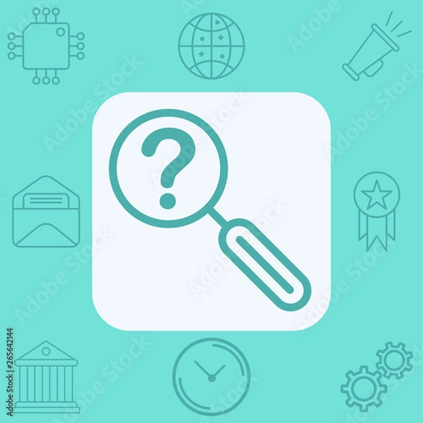 Fototapeta Question vector icon sign symbol