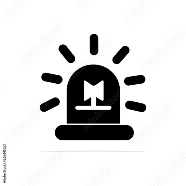 Fototapeta emergency light icon.Vector concept illustration for design.