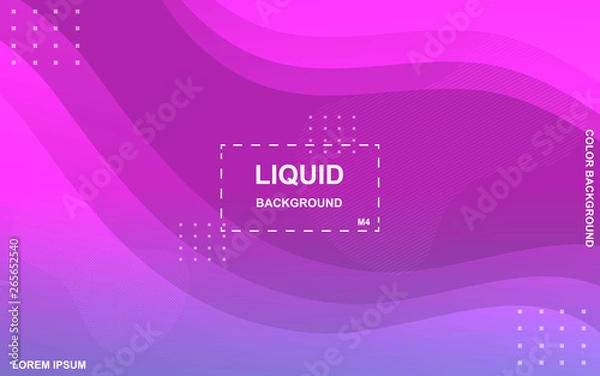 Fototapeta Liquid color background design. Fluid gradient shapes composition. Futuristic design posters. Eps10 vector. - Vector