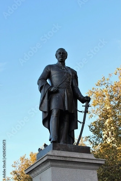 Fototapeta ロンドン　トラファルガー広場　ネルソン像