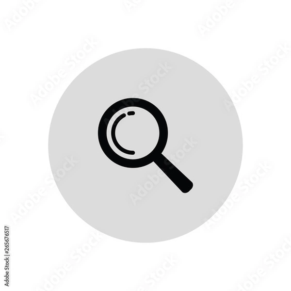 Fototapeta Vector magnifying glass icon with reflection