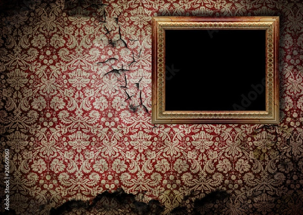 Fototapeta empty frame on wall