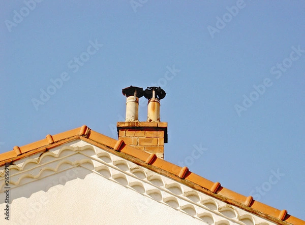 Fototapeta cheminée de toit