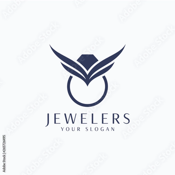 Obraz Jewelry Rings Logo - Vector logo template
