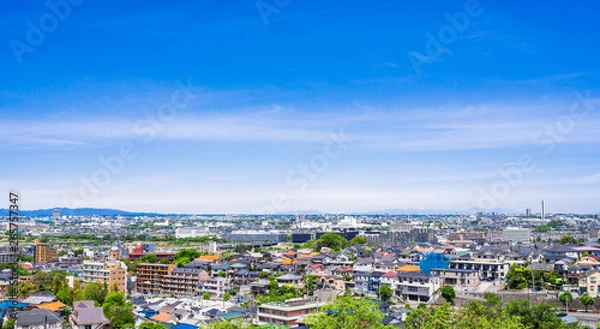 Fototapeta 青空が広がる住宅街