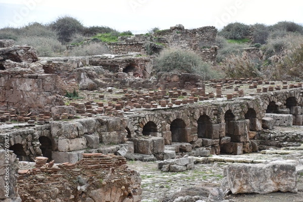 Obraz Ancient Baths Complex at Tyre, Lebanon