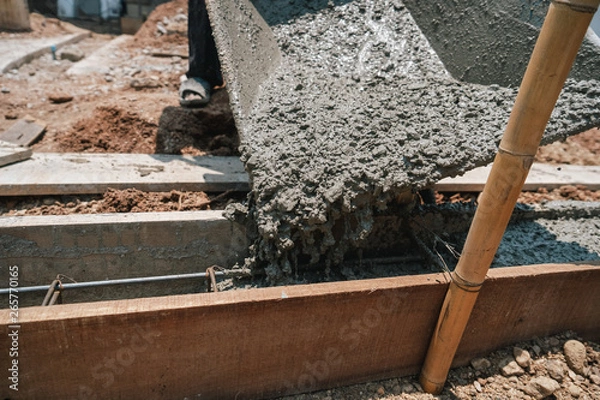 Obraz Casting concrete floor beams