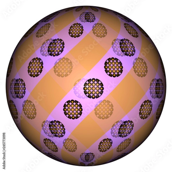 Obraz 3D Bild - Kugel - Muster - transparenter Background