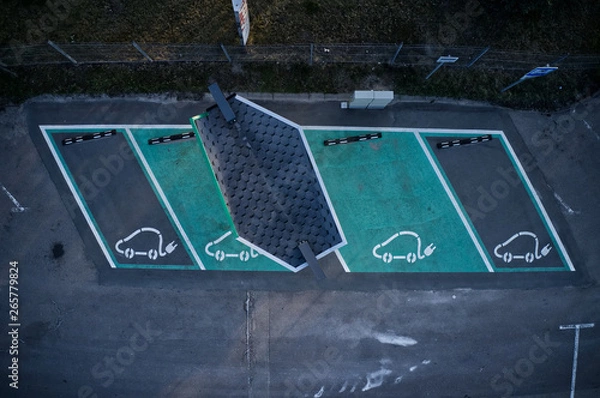 Obraz Electric vehicle charging station