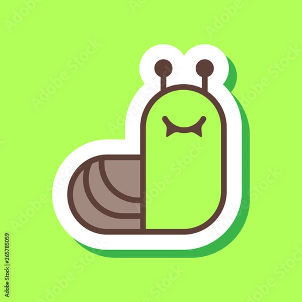 Obraz Snail sticker emoji 