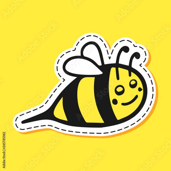 Obraz Bee sticker cartoon