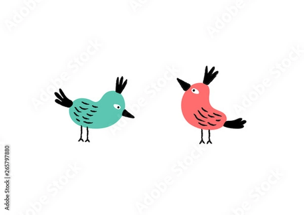 Obraz Kings Birds vector illustration