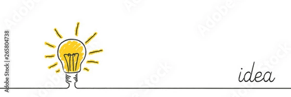 Obraz idea light bulb banner concept