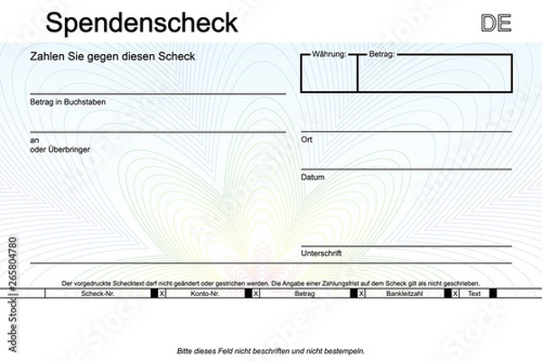 Obraz Spendencheck 103