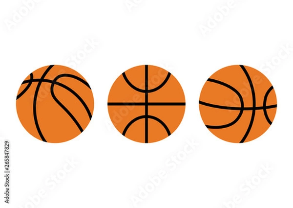 Obraz koszykówka zestaw ikon