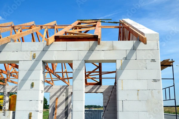 Obraz Budowa obiekuy przemysłowego