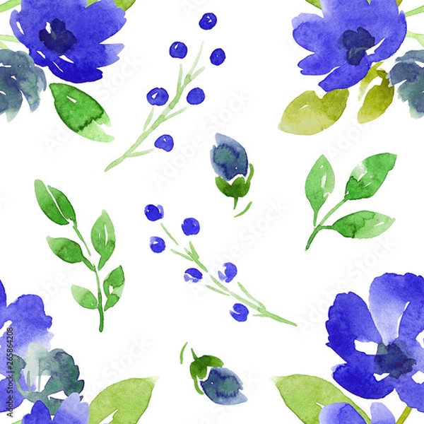 Obraz Seamless pattern with flowers