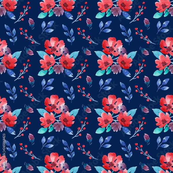 Obraz Seamless pattern with flowers