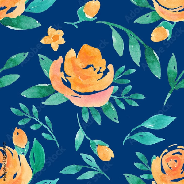 Obraz Seamless pattern with flowers