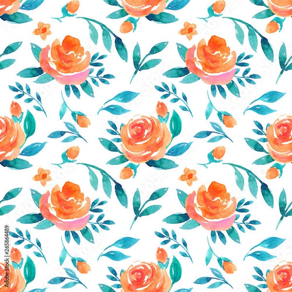 Obraz Seamless pattern with flowers