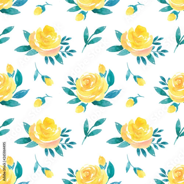 Obraz Seamless pattern with flowers 