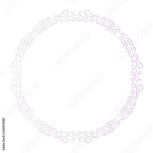 Fototapeta Basic RGBRound frame for decorative design. Greeting card vector. Vector holiday frame. Beautiful abstract concept. Vintage background.