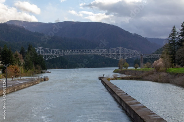 Fototapeta bridge over the river