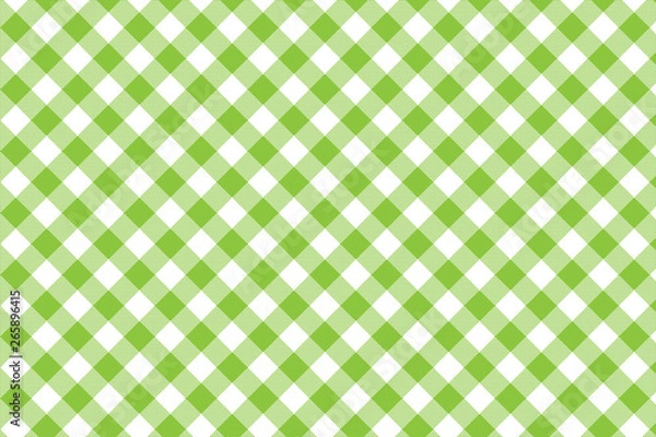 Fototapeta Green Gingham pattern. Texture from rhombus/squares for - plaid, tablecloths, clothes, shirts, dresses, paper, bedding, blankets, quilts and other textile products. Vector illustration EPS 10