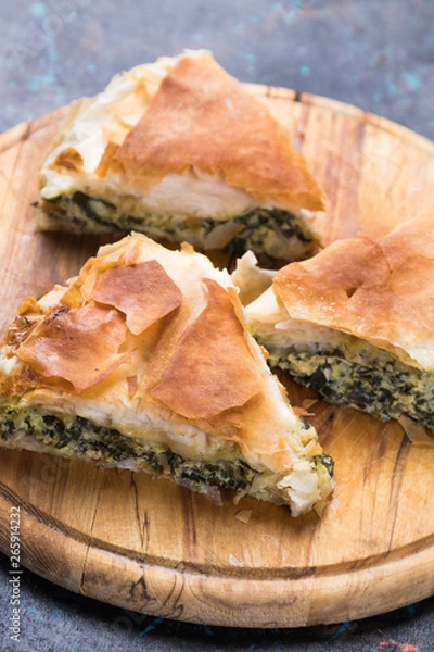 Obraz Phyllo pastry spinach pie