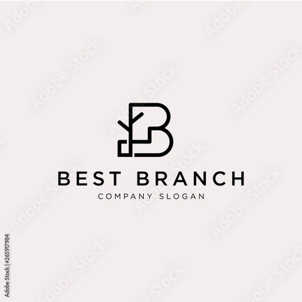 Obraz Premium B Logo - Vector logo template