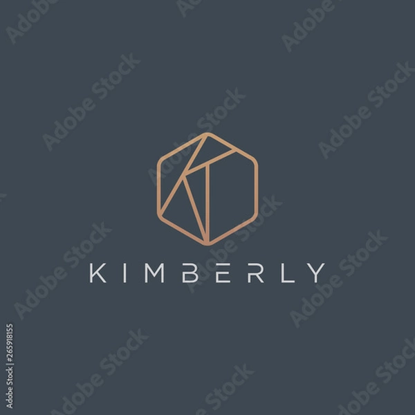 Obraz Initial K Logo - Vector logo template