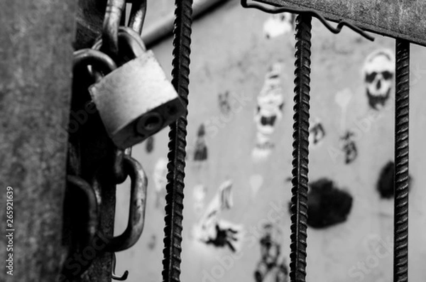 Fototapeta padlock and chain