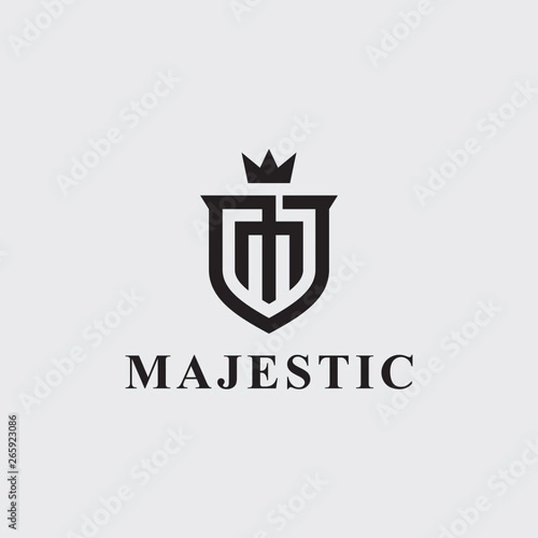 Obraz M Shield Logo - Vector logo template