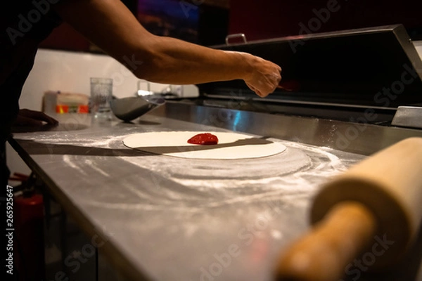 Fototapeta pizza making