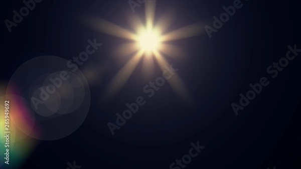 Fototapeta lights optical lens flares shiny bokeh illustration art background new natural lighting lamp rays effect colorful bright stock image