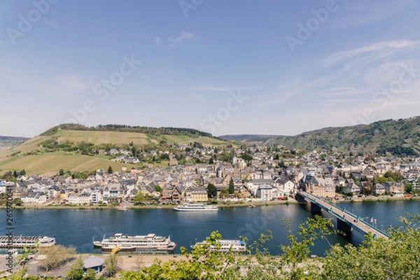 Fototapeta Blick über Traben-Trabach