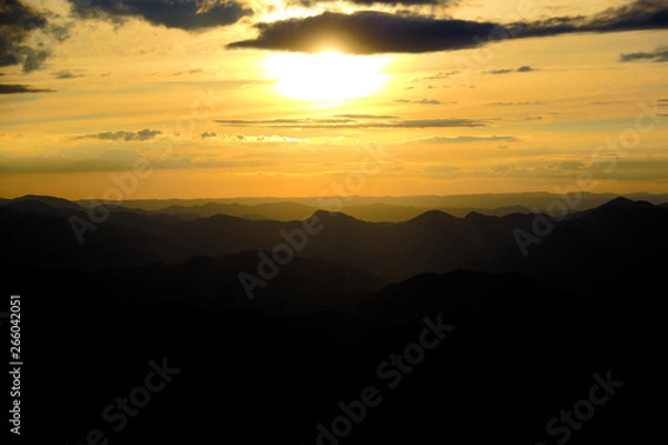 Obraz sunset in the mountains