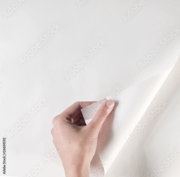 Fototapeta Hand turning page