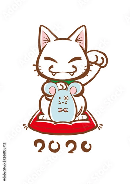 Obraz ねずみ招き猫