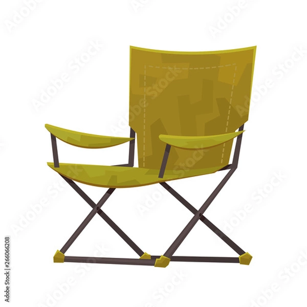 Obraz Camping portable chair isolated on white background