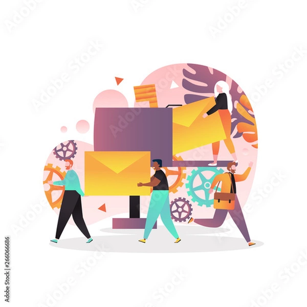 Obraz Post office vector concept for web banner, website page