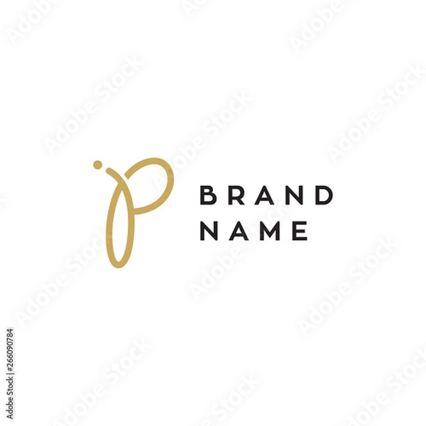 Fototapeta JP monogram logo design