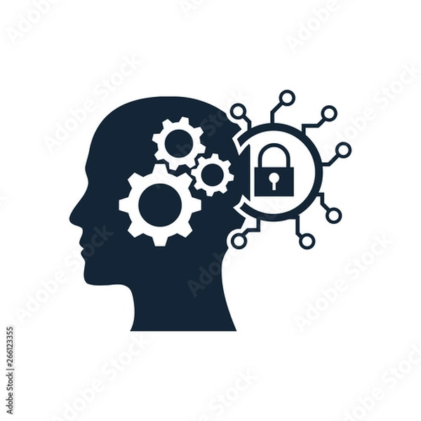 Obraz digital human head, brain, technology, head, memory, creative technology mind, artificial intelligence icon