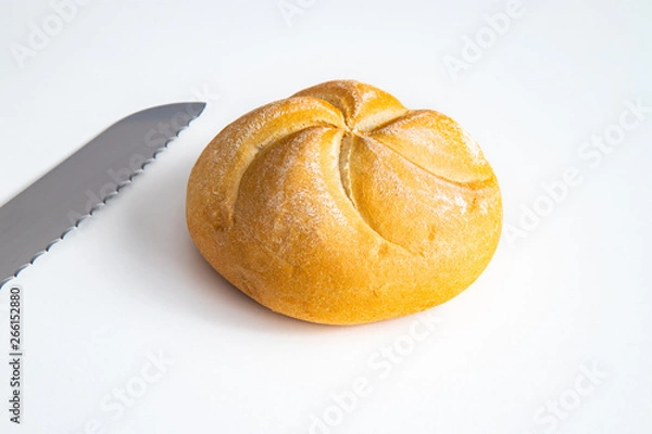 Fototapeta Kajzerka i nóż do pieczywa