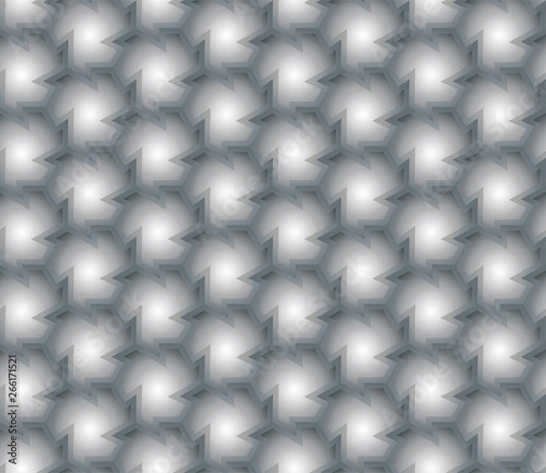 Fototapeta Polygons background. Hexagons, figures ornament. Simple shapes wallpaper. Mosaics motif. Geometrical backdrop. Digital paper, web designing, textile print. Seamles pattern.
